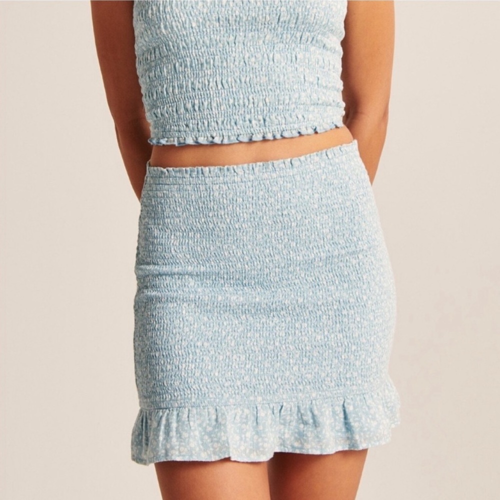 Abercrombie and Fitch Blue and White Skirt Set